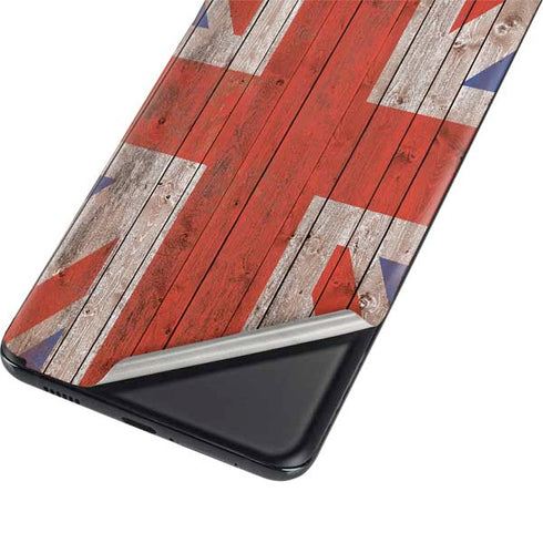 United Kingdom Flag Dark Wood Galaxy S21 Ultra 5G Skin