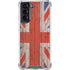 United Kingdom Flag Dark Wood Galaxy S22 Clear Case