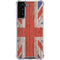 United Kingdom Flag Dark Wood Galaxy S22 Plus Clear Case
