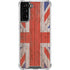 United Kingdom Flag Dark Wood Galaxy S22 Plus Clear Case