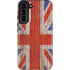 United Kingdom Flag Dark Wood Galaxy S22 Plus Pro Case
