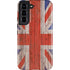 United Kingdom Flag Dark Wood Galaxy S22 Pro Case
