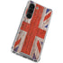 United Kingdom Flag Dark Wood Galaxy S23 Clear Case