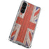 United Kingdom Flag Dark Wood Galaxy S23 Plus Clear Case