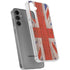 United Kingdom Flag Dark Wood Galaxy S24 Plus Clear Case