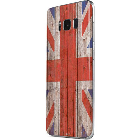 United Kingdom Flag Dark Wood Galaxy S8 Plus Skin