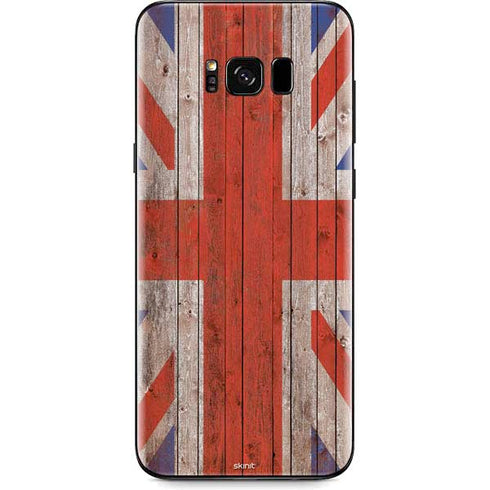 United Kingdom Flag Dark Wood Galaxy S8 Skin