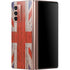 United Kingdom Flag Dark Wood Galaxy Z Fold2 5G Skin