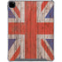 United Kingdom Flag Dark Wood iPad Pro 12.9in (2020) Clear Case