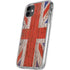 United Kingdom Flag Dark Wood iPhone 11 Clear Case