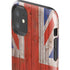 United Kingdom Flag Dark Wood iPhone 11 Impact Case