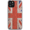 United Kingdom Flag Dark Wood iPhone 11 Pro Clear Case