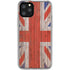 United Kingdom Flag Dark Wood iPhone 11 Pro Clear Case