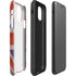 United Kingdom Flag Dark Wood iPhone 11 Pro Max Impact Case