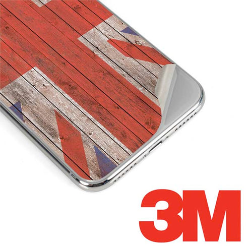 United Kingdom Flag Dark Wood iPhone 11 Pro Skin