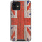 United Kingdom Flag Dark Wood iPhone 12 Clear Case