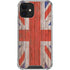 United Kingdom Flag Dark Wood iPhone 12 Clear Case