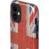 United Kingdom Flag Dark Wood iPhone 12 Impact Case