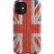 United Kingdom Flag Dark Wood iPhone 12 Mini Impact Case