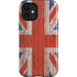 United Kingdom Flag Dark Wood iPhone 12 Mini Impact Case