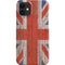United Kingdom Flag Dark Wood iPhone 12 Mini Lite Case