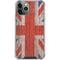 United Kingdom Flag Dark Wood iPhone 12 Pro Clear Case