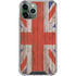 United Kingdom Flag Dark Wood iPhone 12 Pro Clear Case