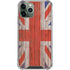 United Kingdom Flag Dark Wood iPhone 12 Pro Max Clear Case
