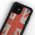 United Kingdom Flag Dark Wood iPhone 12 Waterproof Case