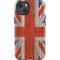 United Kingdom Flag Dark Wood iPhone 13 Impact Case