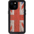 United Kingdom Flag Dark Wood iPhone 13 Mini Waterproof Case