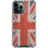 United Kingdom Flag Dark Wood iPhone 13 Pro Max Clear Case