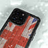 United Kingdom Flag Dark Wood iPhone 14 Pro Max Waterproof Case