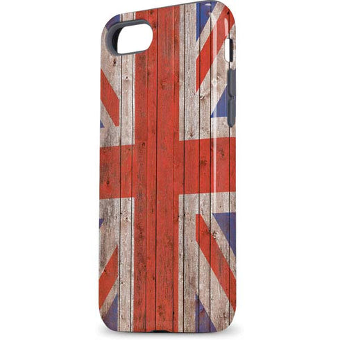 United Kingdom Flag Dark Wood iPhone 7 Pro Case