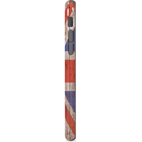 United Kingdom Flag Dark Wood iPhone 8 Pro Case