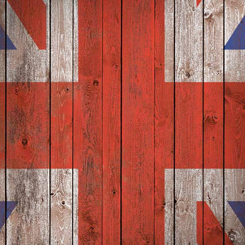 United Kingdom Flag Dark Wood iPhone X Skin