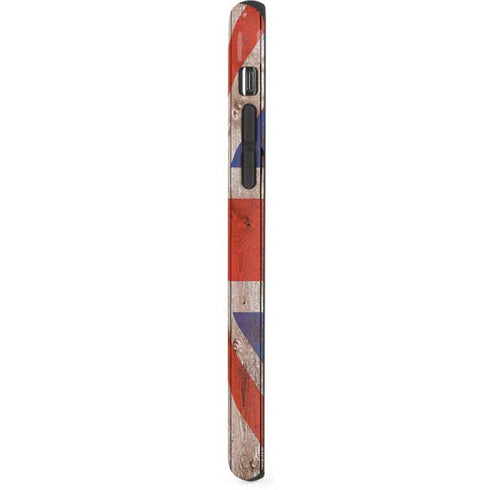 United Kingdom Flag Dark Wood iPhone XR Pro Case