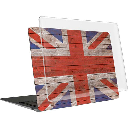 United Kingdom Flag Dark Wood MacBook Air 13in (2020) Case plus Skin