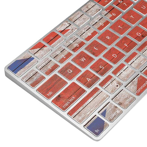United Kingdom Flag Dark Wood Magic Keyboard Skin