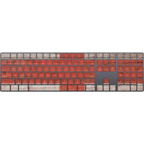 United Kingdom Flag Dark Wood Magic Keyboard with Numeric Keypad Skin