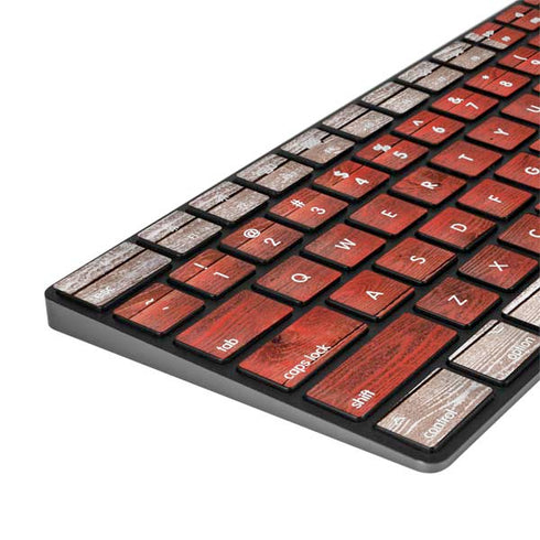 United Kingdom Flag Dark Wood Magic Keyboard with Numeric Keypad Skin