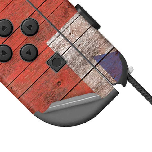 United Kingdom Flag Dark Wood Nintendo Joy-Con (L/R) Controller Skin