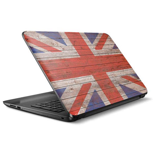 United Kingdom Flag Dark Wood HP Notebook Skin