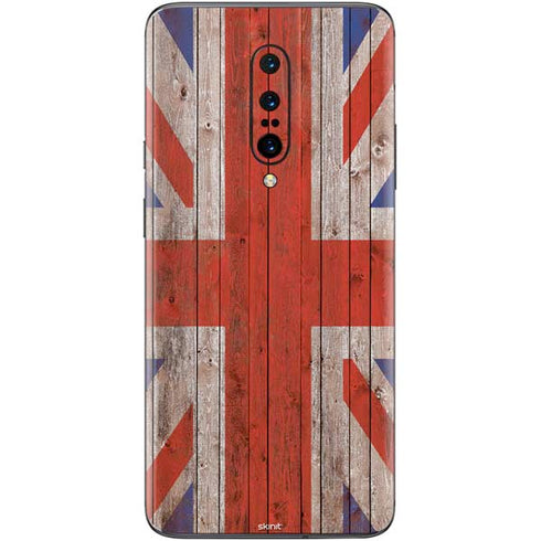 United Kingdom Flag Dark Wood OnePlus 7 Pro Skin
