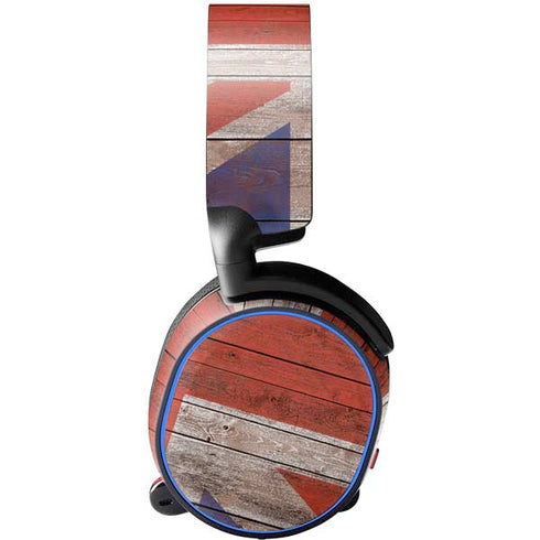 United Kingdom Flag Dark Wood SteelSeries Arctis 5 Skin