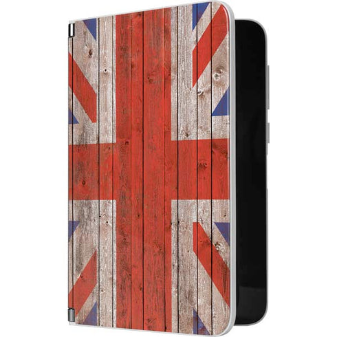 United Kingdom Flag Dark Wood Surface Duo Skin