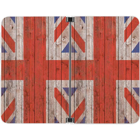 United Kingdom Flag Dark Wood Surface Duo Skin
