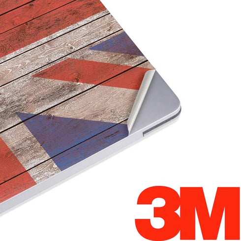 United Kingdom Flag Dark Wood Surface Laptop 2 Skin
