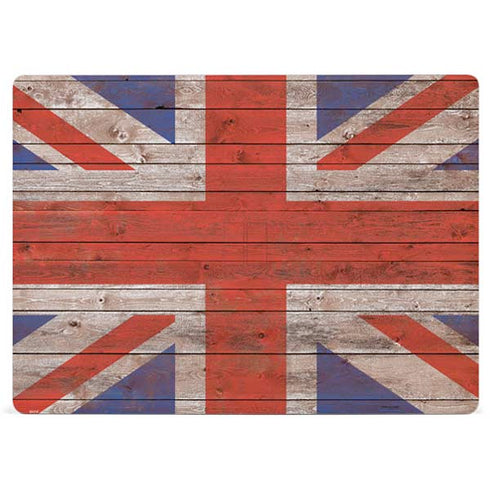 United Kingdom Flag Dark Wood Surface Laptop 3 13.5in Skin