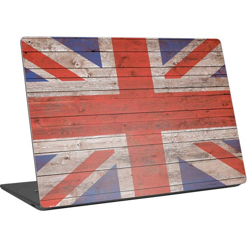 United Kingdom Flag Dark Wood Surface Laptop 4 15in Skin